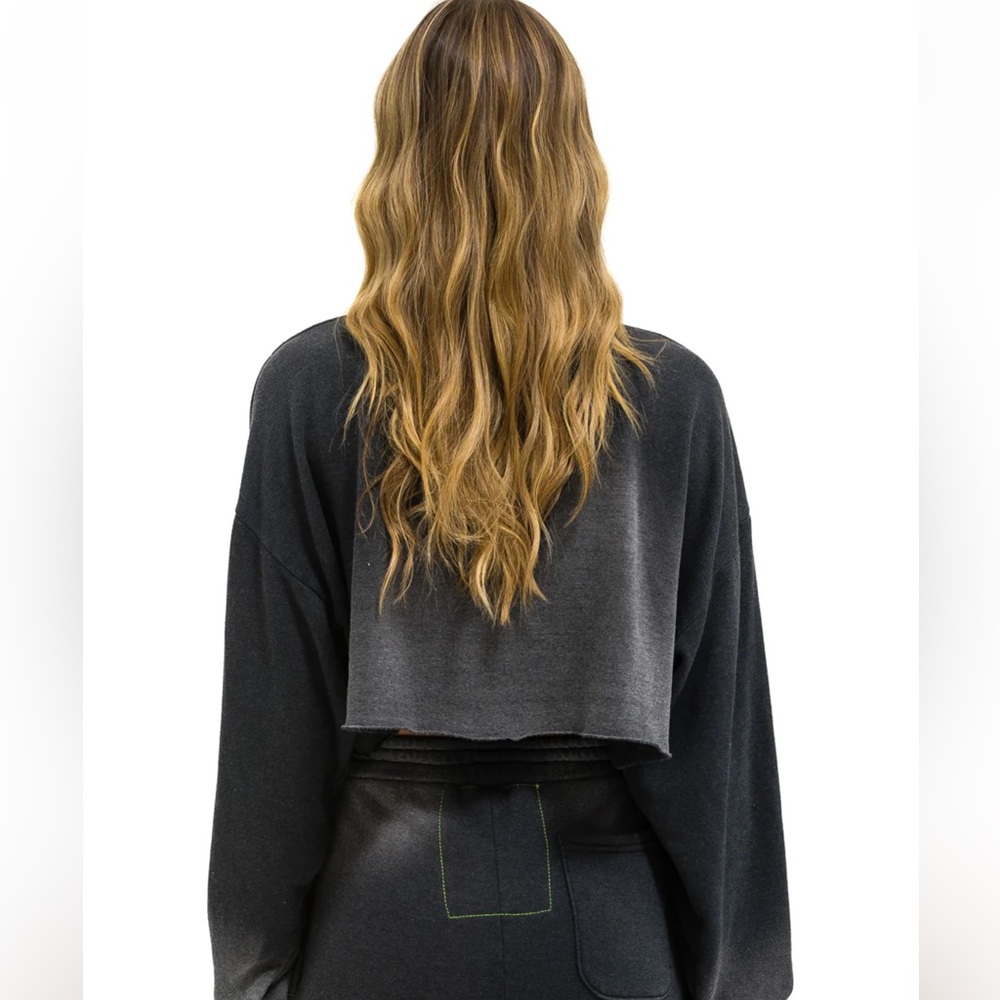 Aviator Nation Bolt Switch Crew Cropped Sweatshirt - Picture 4 of 4